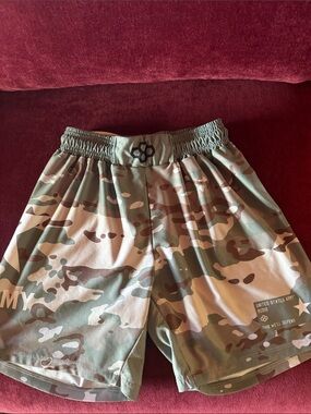 RUDIS Camo Athletic Shorts - Green Camo